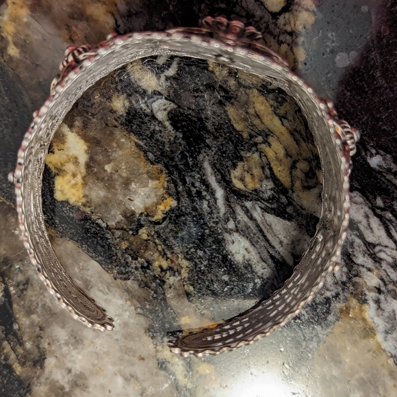 Stunning Sterling silver bangle bracelet. Vintage estate piece. - Picture 8 of 8